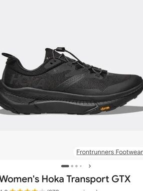 Hoka Women's Transport GTX Trail Shoe - Black